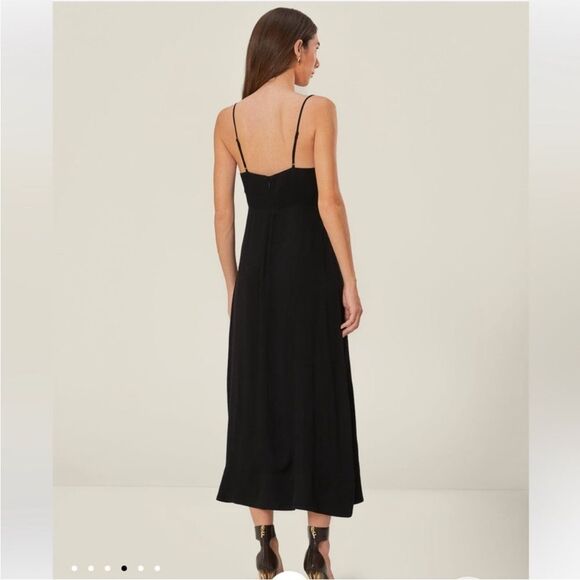 FARM RIO Black Flowered Bust Midi Dress - Color Black - Size M - Picture 2 of 4